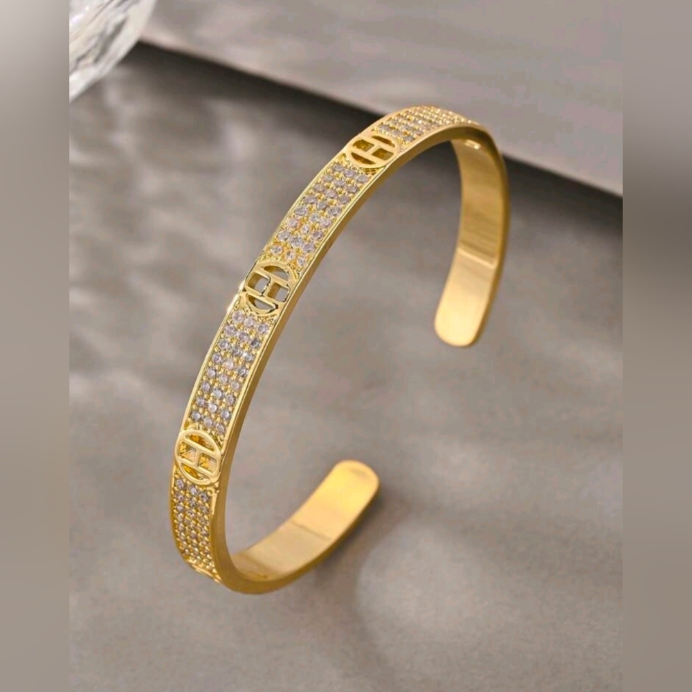 Fashion Jewelry Gold and Silver Tone Stainless Steel Bracelet